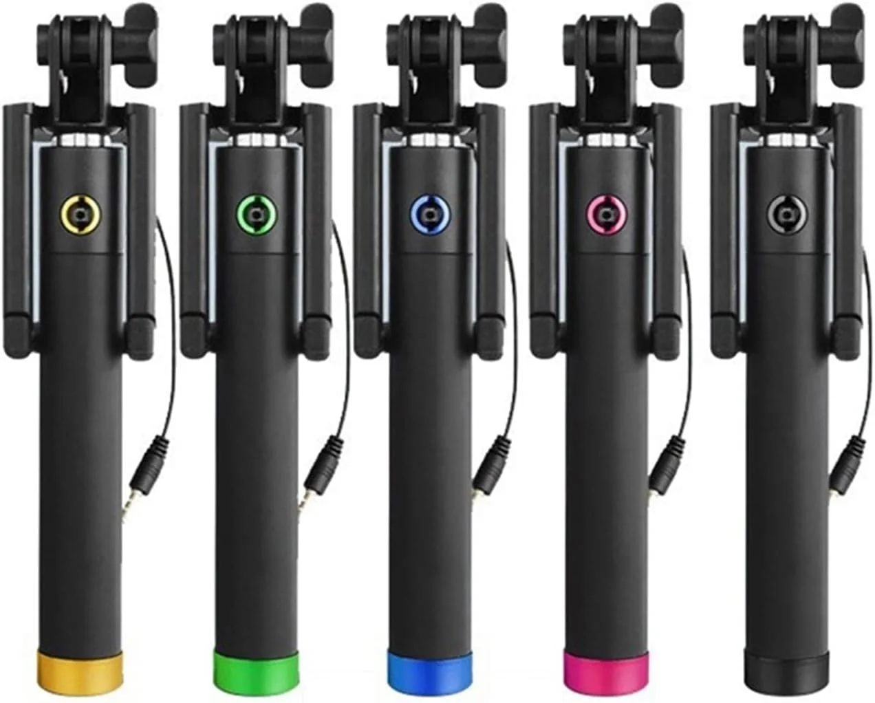 مونوپاد سه پایه تاشو کوچک، قابل افزایش طول، میله سلفی دستی، هولدر سلفی تلفن هوشمند (رنگ: Hortel)