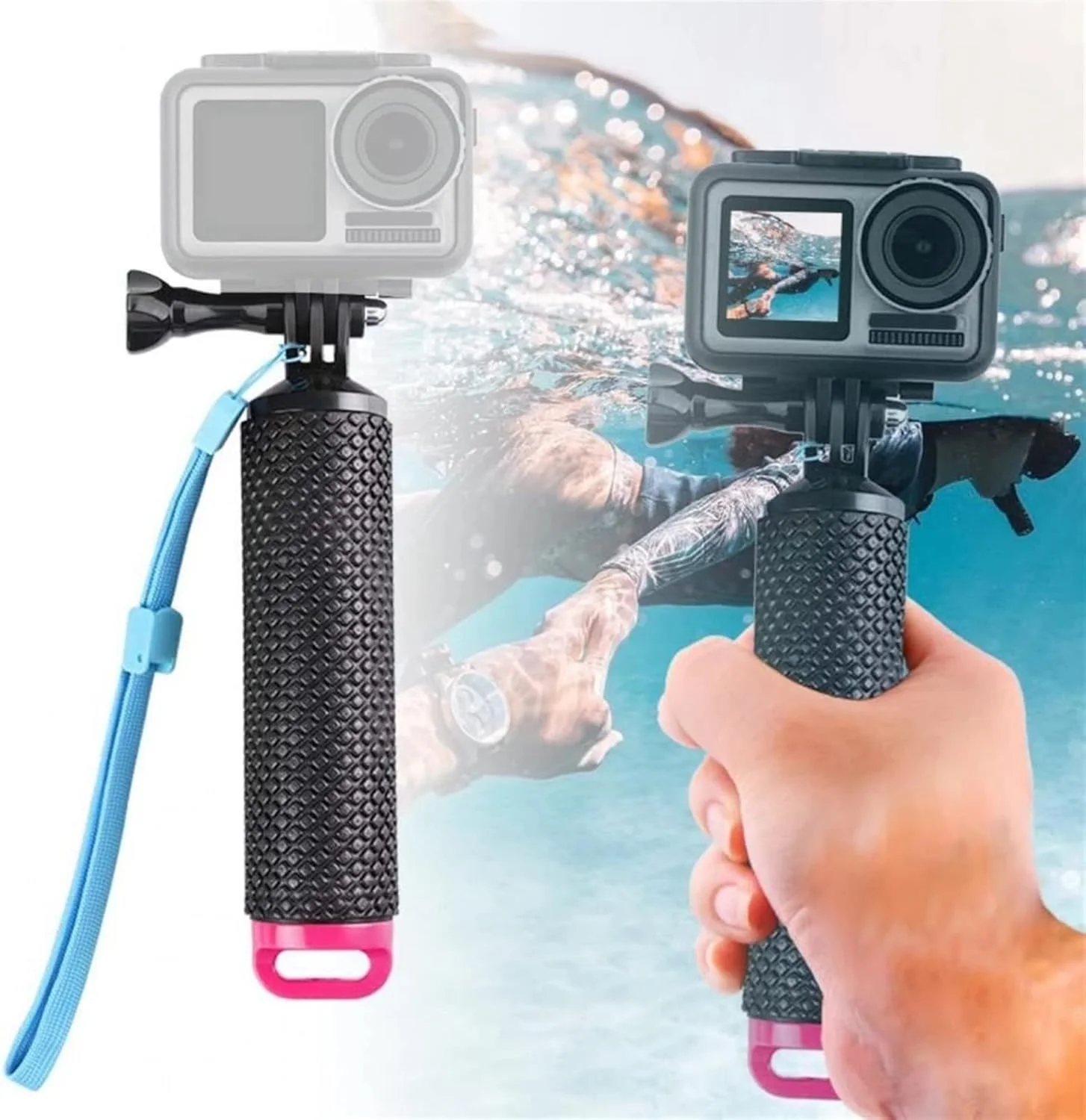 تک پایه دوربین عکاسی ضد آب شناور مدل ZURBAA، مناسب برای عکس سلفی، لرزشگیر دستی قابل حمل، مناسب برای دوربین های ورزشی