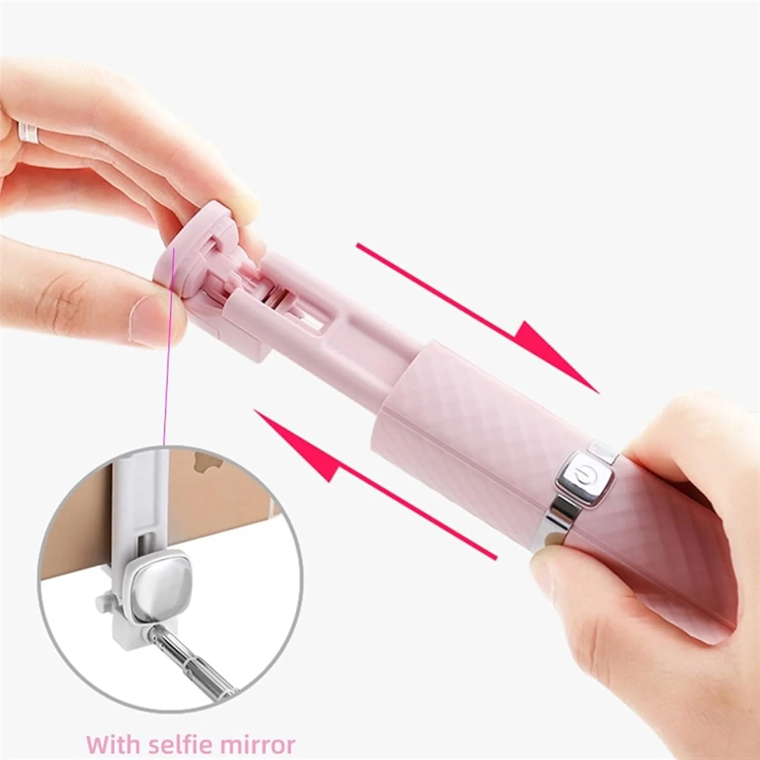 مونوپاد و سه پایه سلفی استیک بلوتوثی بی سیم مدل رژ لب مناسب تلفن های همراه