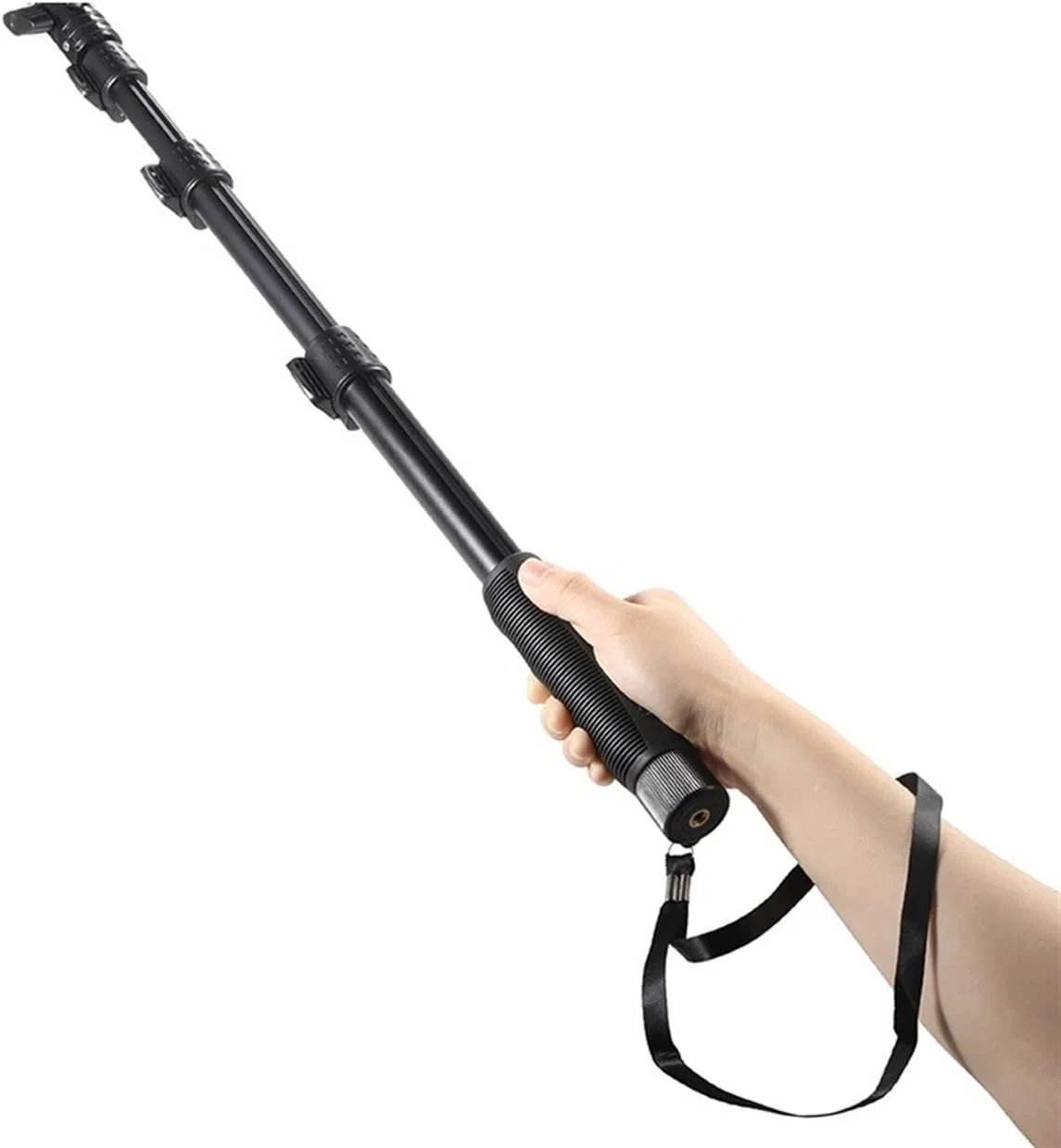 مونوپاد سه پایه سلفی استیک با سیم و کابل، قابل افزایش طول، تایمر خودکار به همراه گیره تلفن برای گوشی های هوشمند و دوربین های DSLR مدل m