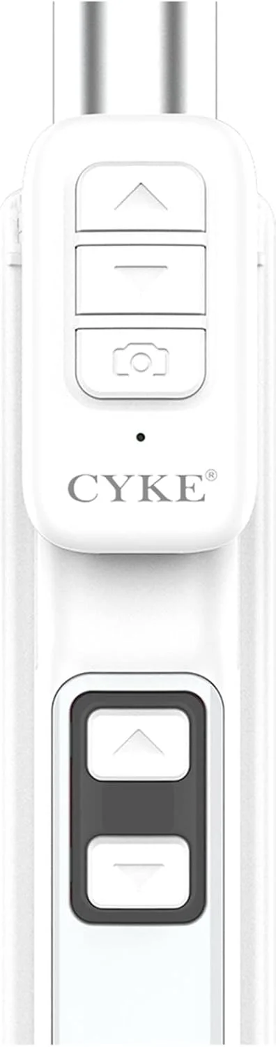 پایه دوربین سه پایه ZURBAA با نور پرکننده و کنترل از راه دور بلوتوث، قابل استفاده به عنوان تک پایه و میله سلفی بی سیم (رنگ: سفید)