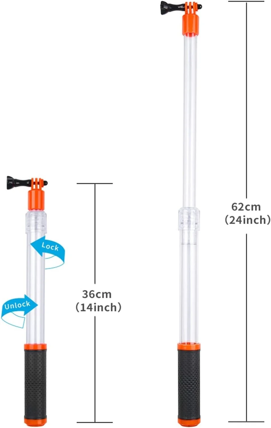تک پایه شفاف دستی ضد آب مناسب غواصی و سلفی شناور تک پایه شفاف دستی ضد آب مناسب غواصی و سلفی شناور