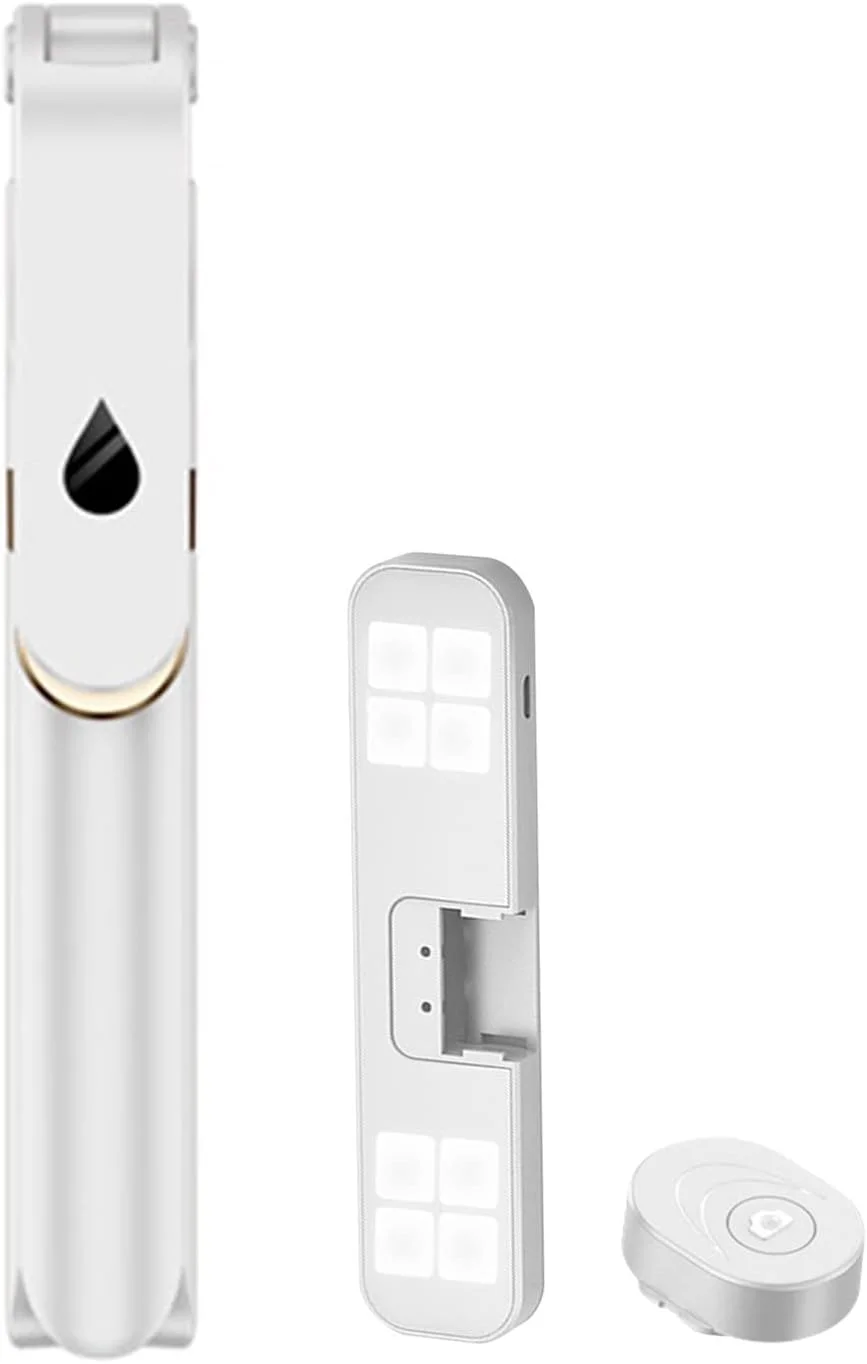 پایه نگهدارنده تاشو و جمعشونده ZURBAA مناسب برای ویدیو، پخش زنده و سلفی، سازگار با نور پرکننده، دارای کنترل از راه دور ضد لغزش (رنگ: سفید) پایه نگهدارنده تاشو و جمعشونده ZURBAA مناسب برای ویدیو، پخش زنده و سلفی، سازگار با نور پرکننده، دارای کنترل از راه دور ضد لغزش (رنگ: سفید)