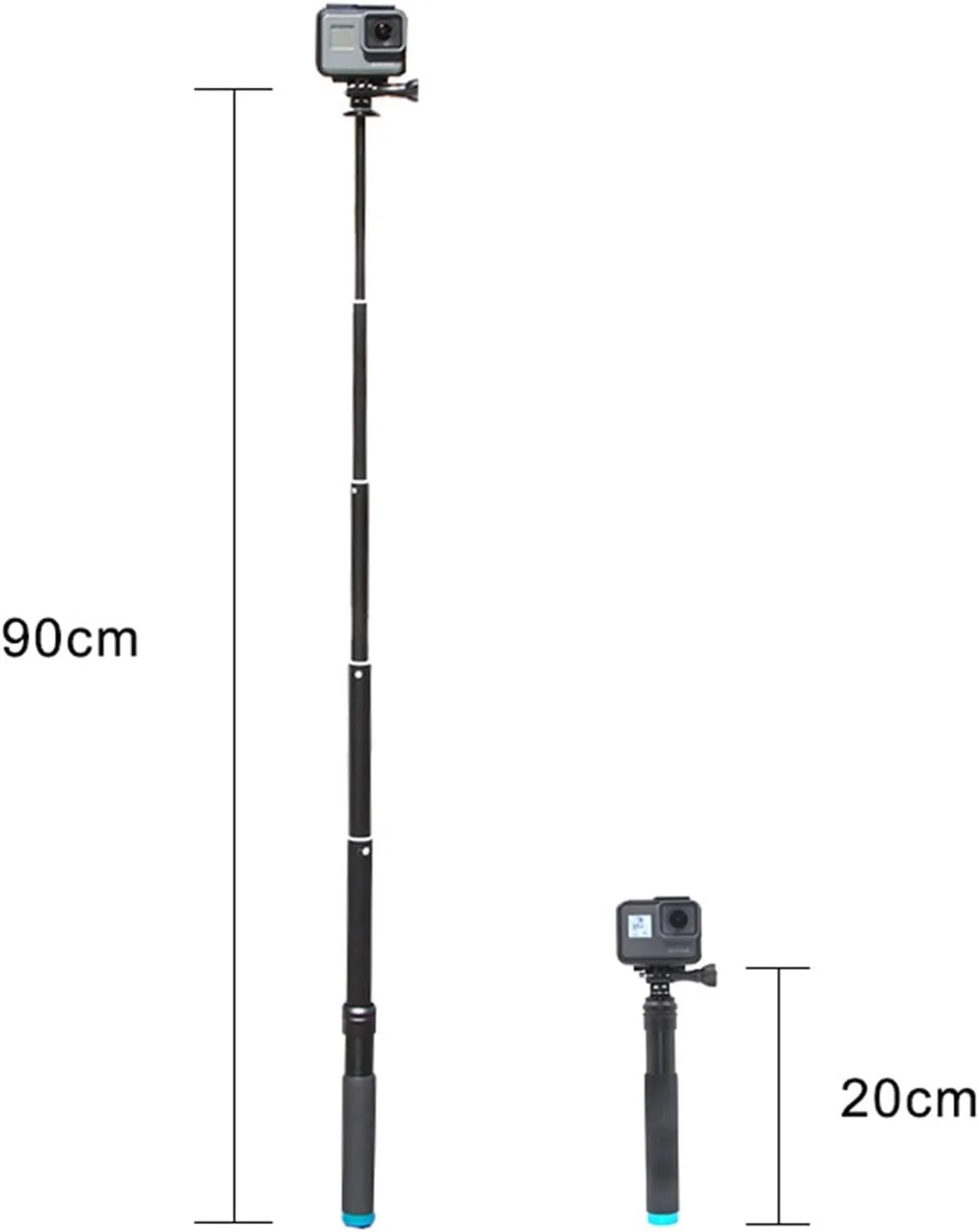 سه پایه آلیاژ آلومینیوم، میله سلفی دستی تلسکوپی قابل افزایش طول برای سه پایه آلیاژ آلومینیوم، میله سلفی دستی تلسکوپی قابل افزایش طول برای