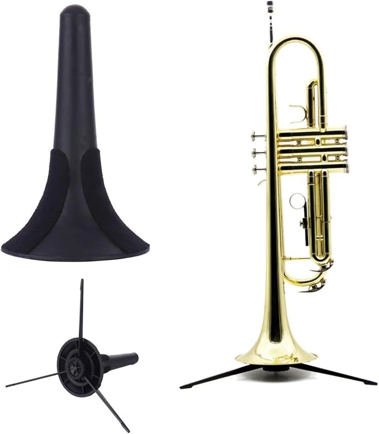 پایه نگهدارنده ترومپت ZURBAA، تاشو و قابل حمل، سه پایه فلزی برنجی با پایه فلزی جداشدنی، لوازم جانبی ساز پایه نگهدارنده ترومپت ZURBAA، تاشو و قابل حمل، سه پایه فلزی برنجی با پایه فلزی جداشدنی، لوازم جانبی ساز