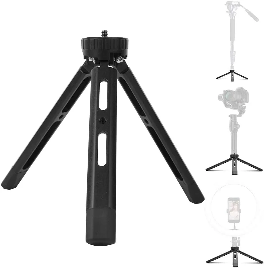 سه پایه رومیزی آلومینیومی قابل تنظیم یونیر با پیچ استاندارد 1/4 اینچی و تحمل وزن 5 کیلوگرم برای دوربین SLR/بدون آینه/تلفن همراه/پروژکتور سه پایه رومیزی آلومینیومی قابل تنظیم یونیر با پیچ استاندارد 1/4 اینچی و تحمل وزن 5 کیلوگرم برای دوربین SLR/بدون آینه/تلفن همراه/پروژکتور