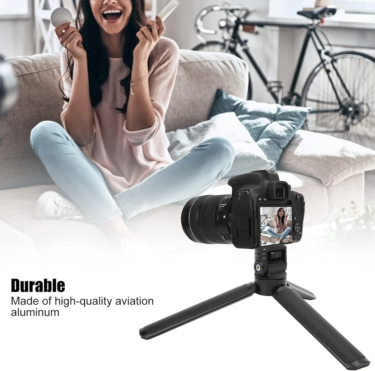 سه پایه رومیزی با سر، پایه تاشو قابل حمل برای تک پایه و عکس سلفی سه پایه رومیزی با سر، پایه تاشو قابل حمل برای تک پایه و عکس سلفی