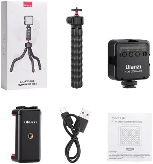 AECAM - کیت سه پایه قابل افزایش ULANZI ST-07 با نور ویدئویی LED قابل تنظیم، مناسب برای تولید محتوای ویدیویی، کنفرانس آنلاین و پخش زنده در یوتیوب (خاکستری) AECAM - کیت سه پایه قابل افزایش ULANZI ST-07 با نور ویدئویی LED قابل تنظیم، مناسب برای تولید محتوای ویدیویی، کنفرانس آنلاین و پخش زنده در یوتیوب (خاکستری)