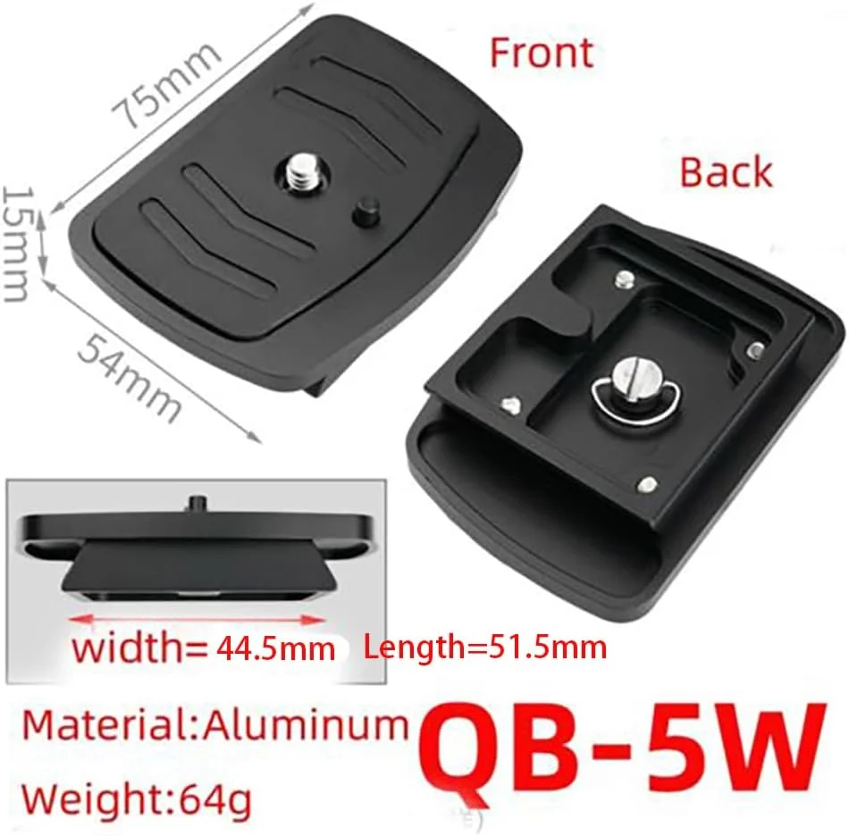 AECAM - صفحه اتصال سریع آلومینیومی QB-5W جایگزین برای سه پایه دوربین های DSLR SLR مدل CX-560 و CX-660 مدل 5d2/ 5d3 AECAM - صفحه اتصال سریع آلومینیومی QB-5W جایگزین برای سه پایه دوربین های DSLR SLR مدل CX-560 و CX-660 مدل 5d2/ 5d3