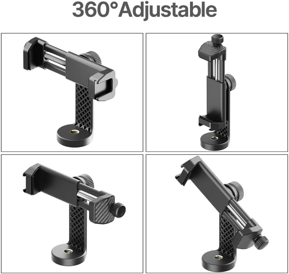 AECAM - نگهدارنده گوشی موبایل ULANZI ST-17 با قابلیت چرخش ۳۶۰ درجه افقی و عمودی، گیره و پایه اتصال سه پایه با کفشک سرد و رزوه ¼ اینچی (فقط ST-17) AECAM - نگهدارنده گوشی موبایل ULANZI ST-17 با قابلیت چرخش ۳۶۰ درجه افقی و عمودی، گیره و پایه اتصال سه پایه با کفشک سرد و رزوه ¼ اینچی (فقط ST-17)