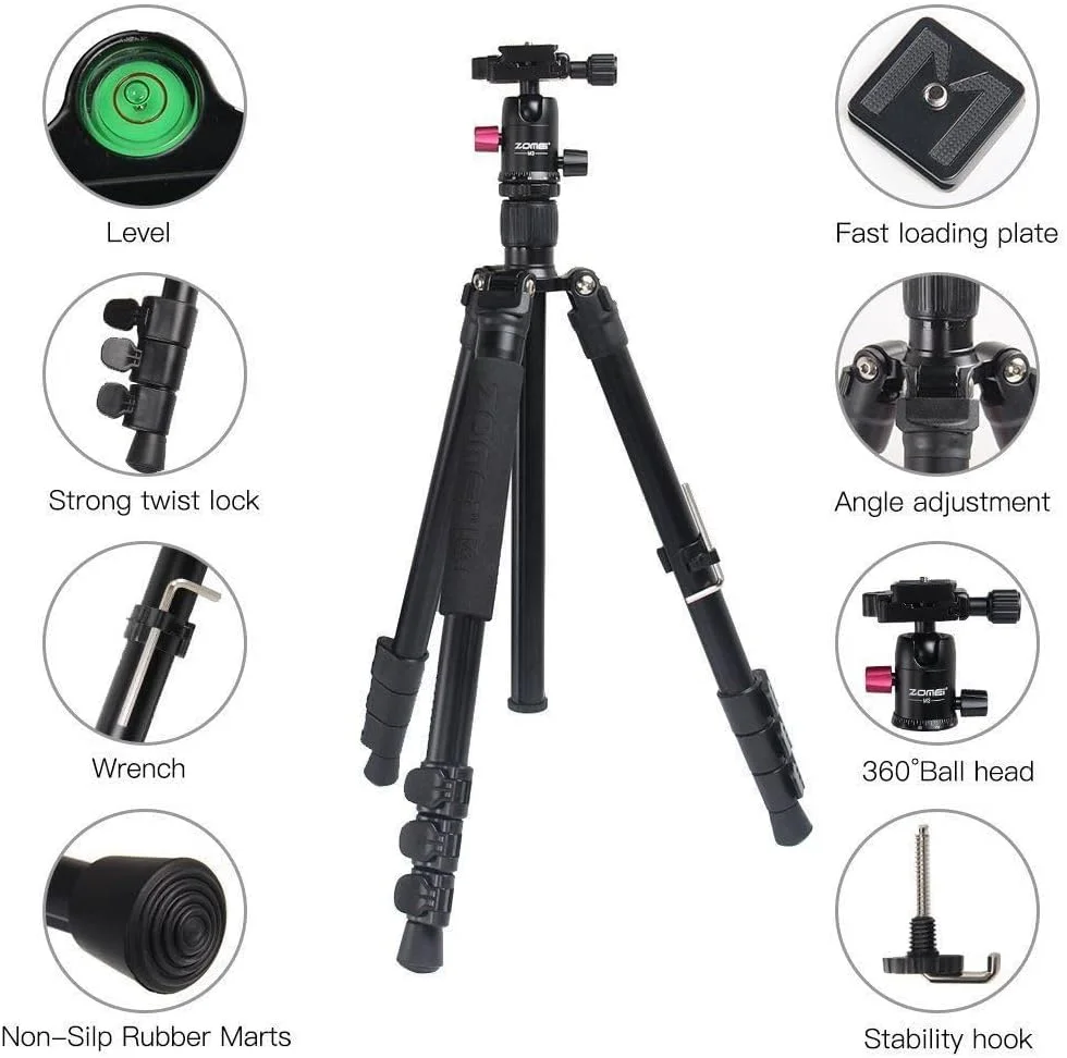 سه پایه دوربین آلومینیومی AECAM با هد توپی فلزی DV مدل ZOIMEs M3 (نارنجی) سه پایه دوربین آلومینیومی AECAM با هد توپی فلزی DV مدل ZOIMEs M3 (نارنجی)