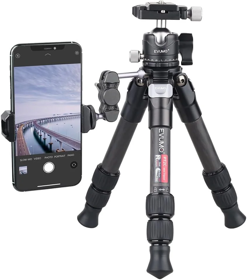 AECAM - سه پایه فیبر کربنی کوچک برای دوربین DSLR، موبایل، سه پایه حرفه ای فیلمبرداری مسافرتی گوشی های هوشمند مدل PT2C (بازوی جادویی هد توپی) AECAM - سه پایه فیبر کربنی کوچک برای دوربین DSLR، موبایل، سه پایه حرفه ای فیلمبرداری مسافرتی گوشی های هوشمند مدل PT2C (بازوی جادویی هد توپی)
