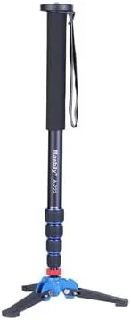 AECAM - سه پایه دوربین آلومینیومی حرفه ای قابل حمل Manbilys A-222+M-1 به همراه تک پایه های ویدیویی برای دوربین های کانن، نیکون، DSLR، گوپرو و سونی (نقره ای) AECAM - سه پایه دوربین آلومینیومی حرفه ای قابل حمل Manbilys A-222+M-1 به همراه تک پایه های ویدیویی برای دوربین های کانن، نیکون، DSLR، گوپرو و سونی (نقره ای)