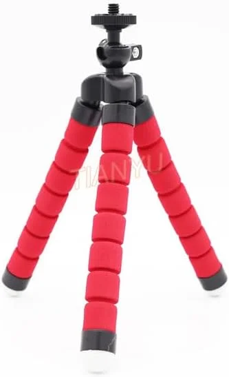 AECAM - مینی سه پایه دوربین دیجیتال، پایه نگهدارنده موبایل، گیره انعطاف پذیر اختاپوسی، تک پایه انعطاف پذیر برای دوربین دیجیتال، گیره لاستیکی (قرمز) AECAM - مینی سه پایه دوربین دیجیتال، پایه نگهدارنده موبایل، گیره انعطاف پذیر اختاپوسی، تک پایه انعطاف پذیر برای دوربین دیجیتال، گیره لاستیکی (قرمز)