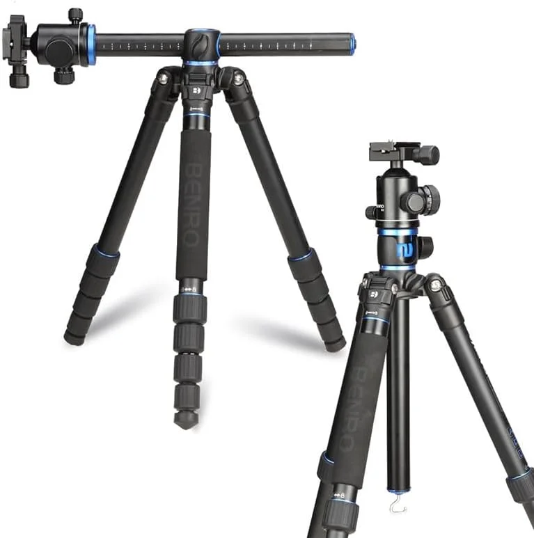 AECAM - کیت سه پایه آلومینیومی Benro GA268TB2، سه پایه دوربین حرفه ای با سر توپی، ستون مرکزی عرضی، براکت پایدار، سه پایه موبایل AECAM - کیت سه پایه آلومینیومی Benro GA268TB2، سه پایه دوربین حرفه ای با سر توپی، ستون مرکزی عرضی، براکت پایدار، سه پایه موبایل