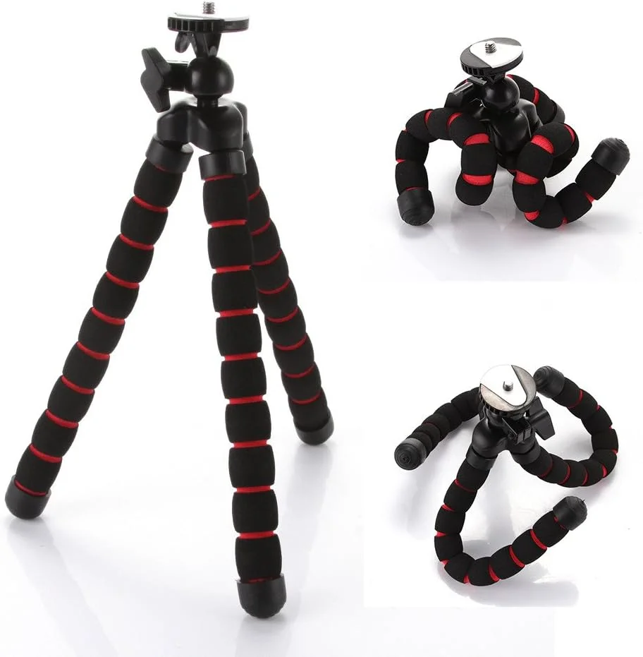 پایه نگهدارنده انعطاف پذیر هشت پا برای دوربین های کانن، نیکون و تلفن همراه پایه نگهدارنده انعطاف پذیر هشت پا برای دوربین های کانن، نیکون و تلفن همراه