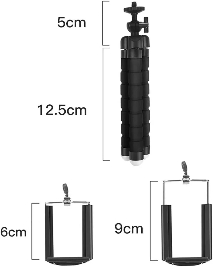 AECAM - مینی سه پایه دوربین دیجیتال، پایه نگهدارنده موبایل، گیره انعطاف پذیر اختاپوسی، تک پایه انعطاف پذیر برای دوربین دیجیتال، گیره لاستیکی (قرمز) AECAM - مینی سه پایه دوربین دیجیتال، پایه نگهدارنده موبایل، گیره انعطاف پذیر اختاپوسی، تک پایه انعطاف پذیر برای دوربین دیجیتال، گیره لاستیکی (قرمز)
