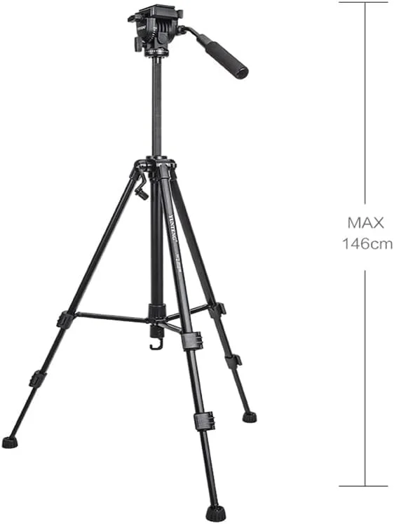 سه پایه دوربین AECAM - Yunteng VCT-391RM قابل حمل 146 سانتی متری آلومینیومی با سر چرخان سه طرفه + کیف حمل برای دوربین های DSLR کانن، نیکون و سونی سه پایه دوربین AECAM - Yunteng VCT-391RM قابل حمل 146 سانتی متری آلومینیومی با سر چرخان سه طرفه + کیف حمل برای دوربین های DSLR کانن، نیکون و سونی