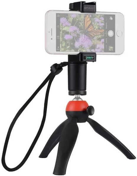 نگهدارنده دستی گوشی با بند مچی و کفشک سرد برای ضبط ویدیو، فیلمبرداری میکرو، مینی سه پایه برای گوشی های هوشمند