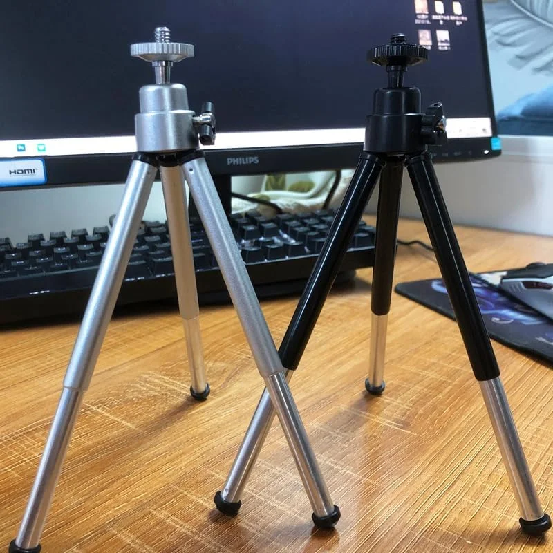 AECAM - سه پایه کوچک دو قسمتی با سر توپی جداشدنی برای تلفن همراه، دوربین DSLR و GOPRO (سه پایه مشکی) AECAM - سه پایه کوچک دو قسمتی با سر توپی جداشدنی برای تلفن همراه، دوربین DSLR و GOPRO (سه پایه مشکی)