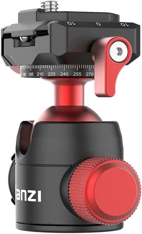 AECAM - هد سه پایه فلزی ULANZI مدل U-60 U-70 با قابلیت چرخش و شیب و دو پایه نور سرد مناسب برای ولاگ