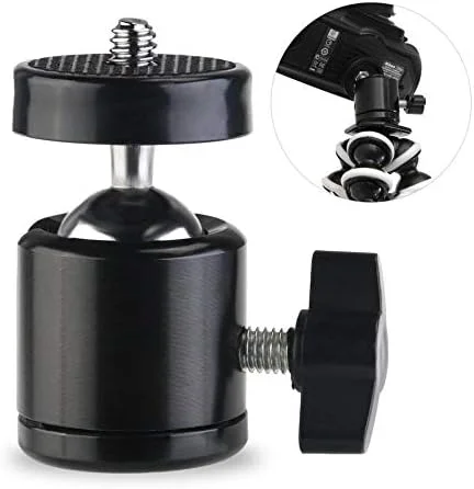 سه پایه مینی توپی سر سه سوراخه چرخان 360 درجه دوربین با پیچ 1/4 برای پایه و لوازم جانبی دوربین سه پایه مینی توپی سر سه سوراخه چرخان 360 درجه دوربین با پیچ 1/4 برای پایه و لوازم جانبی دوربین