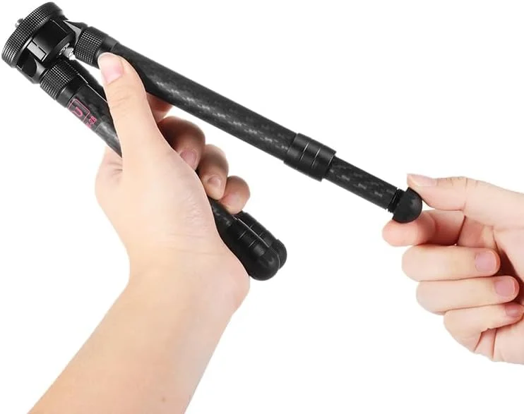 AECAM - سه پایه فیبر کربنی تاشو ULANZI MT-28 با سر توپی فلزی، دارای کفشک سرد و پیچ 1/4، سه پایه قابل حمل برای ولاگ (U-120) AECAM - سه پایه فیبر کربنی تاشو ULANZI MT-28 با سر توپی فلزی، دارای کفشک سرد و پیچ 1/4، سه پایه قابل حمل برای ولاگ (U-120)