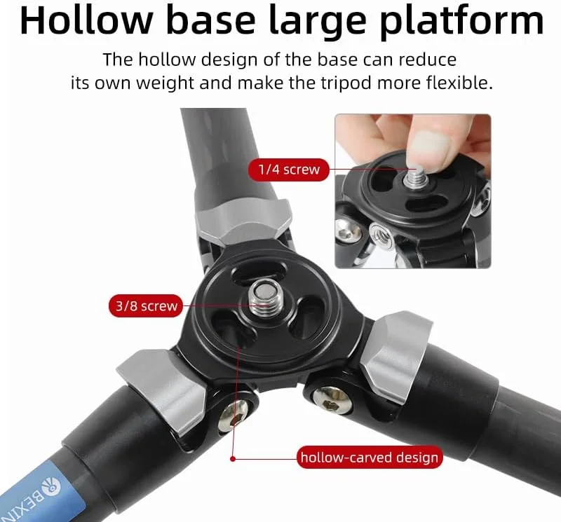 AECAM - سه پایه فیبر کربنی کوچک، جمع و جور، سبک وزن، رومیزی قابل حمل با سر توپی دسته دار، حداکثر بار 10 کیلوگرم برای دوربین های DSLR و تلفن (RC223C) AECAM - سه پایه فیبر کربنی کوچک، جمع و جور، سبک وزن، رومیزی قابل حمل با سر توپی دسته دار، حداکثر بار 10 کیلوگرم برای دوربین های DSLR و تلفن (RC223C)