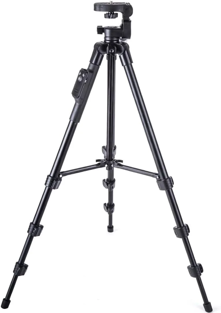 سه پایه آلومینیومی AECAM - 5228 با سر سه طرفه و ریموت بلوتوث + گیره برای دوربین سه پایه آلومینیومی AECAM - 5228 با سر سه طرفه و ریموت بلوتوث + گیره برای دوربین