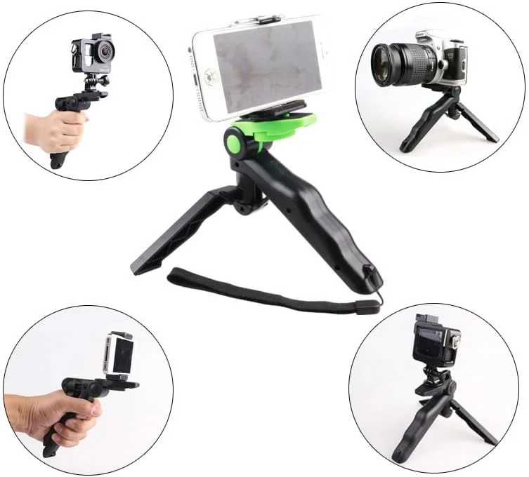 AECAM - سه پایه رومیزی تاشو کوچک با نگهدارنده برای تلفن های همراه، دوربین های اکشن GOPROs، Hero، SJCAMs، Yi، فیلم برداری (مشکی) AECAM - سه پایه رومیزی تاشو کوچک با نگهدارنده برای تلفن های همراه، دوربین های اکشن GOPROs، Hero، SJCAMs، Yi، فیلم برداری (مشکی)