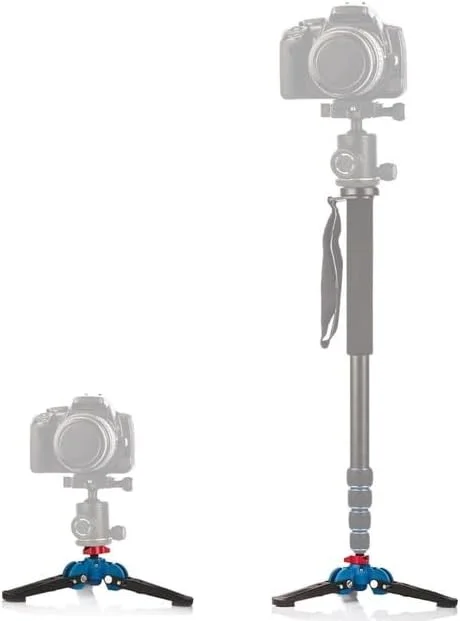 AECAM - سه پایه دوربین مسافرتی حرفه ای سبک وزن قابل حمل، تک پایه، سر توپی آلومینیومی جمع و جور برای دوربین های دیجیتال SLR DSLR DV و دوربین های آیفون (طلایی)