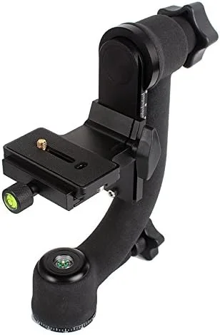 AECAM - سه پایه 360 درجه با صفحه رهاسازی سریع 1/4 اینچی استاندارد Arca-Swiss و تراز حبابی برای دوربین های دیجیتال SLR