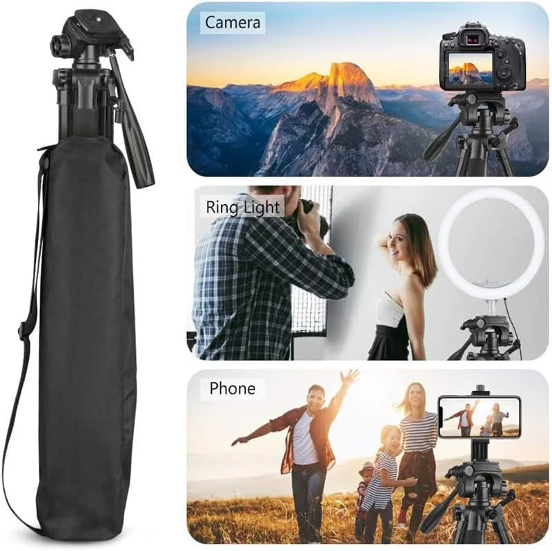 پایه نگهدارنده دوربین AECAM - سه پایه آلومینیومی مسافرتی 67 اینچی با کیف حمل برای دوربین های کانن DSRL SRL و تلفن همراه، مناسب برای پخش زنده، کار و ولاگ (سه پایه 150 سانتی متری) پایه نگهدارنده دوربین AECAM - سه پایه آلومینیومی مسافرتی 67 اینچی با کیف حمل برای دوربین های کانن DSRL SRL و تلفن همراه، مناسب برای پخش زنده، کار و ولاگ (سه پایه 150 سانتی متری)