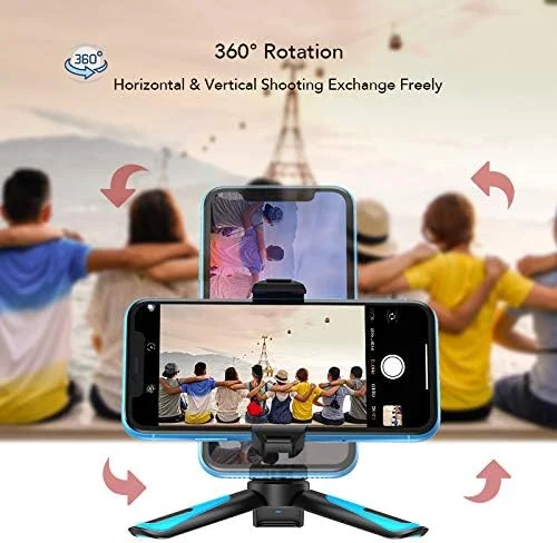 AECAM - سه پایه دوربین با قابلیت چرخش 360 درجه، سه پایه دستی کششی قابل حمل با گیره موبایل بلوتوثی برای GOPROs Xiaomis iρһопеs (فقط سه پایه)