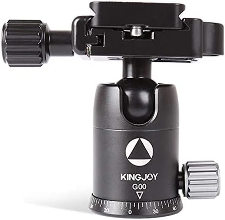 AECAM - سه پایه دوربین آلومینیومی/فیبر کربنی DSLR با ارتفاع 143 سانتی متر و تحمل وزن 10 کیلوگرم برای دوربین های کانن و GOPRO (G22-آلومینیوم)