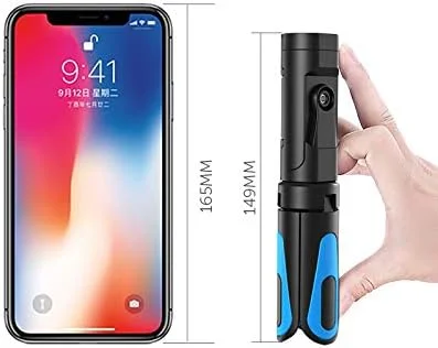 AECAM - سه پایه دوربین با قابلیت چرخش 360 درجه، سه پایه دستی کششی قابل حمل با گیره موبایل بلوتوثی برای GOPROs Xiaomis iρһопеs (فقط سه پایه)