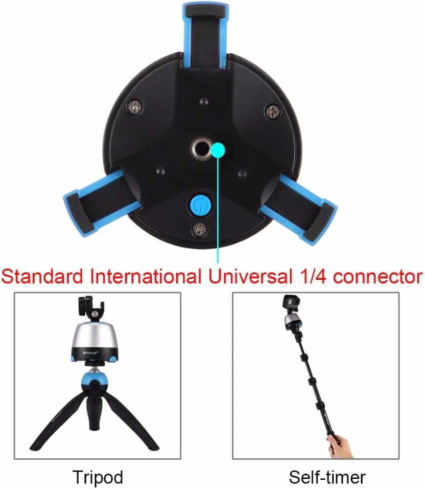 AECAM - سر سه پایه چرخان الکترونیکی 360 درجه با کنترل از راه دور، مناسب برای تلفن های هوشمند، دوربین های GOPRO و DSLR (قرمز - بسته بندی خرده فروشی) AECAM - سر سه پایه چرخان الکترونیکی 360 درجه با کنترل از راه دور، مناسب برای تلفن های هوشمند، دوربین های GOPRO و DSLR (قرمز - بسته بندی خرده فروشی)