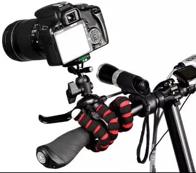 AECAM - پایه های هشت پا سه پایه عنکبوتی انعطاف پذیر موبایل مینی سه پایه برای آیفون، دوربین های GOPRO، کانن، نیکون، سونی، دوربین، میز، تلفن (مشکی)