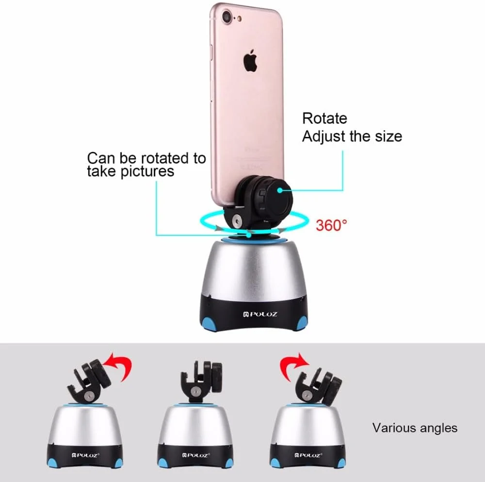 AECAM - سر سه پایه چرخان الکترونیکی 360 درجه با کنترل از راه دور، مناسب برای تلفن های هوشمند، دوربین های GOPRO و DSLR (قرمز - بسته بندی خرده فروشی) AECAM - سر سه پایه چرخان الکترونیکی 360 درجه با کنترل از راه دور، مناسب برای تلفن های هوشمند، دوربین های GOPRO و DSLR (قرمز - بسته بندی خرده فروشی)