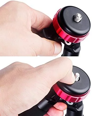 AECAM - سه پایه آلومینیومی کوچک رومیزی Manbilys MT-02 برای دوربین های بدون آینه، تلفن همراه، دوربین های فشرده و تلفن