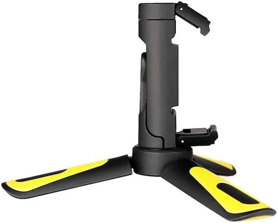 AECAM - سه پایه Officia KT-18 کوچک برای نگهدارنده دوربین موبایل، تثبیتکننده با سر انعطافپذیر و زاویه ارتفاع (زرد) AECAM - سه پایه Officia KT-18 کوچک برای نگهدارنده دوربین موبایل، تثبیتکننده با سر انعطافپذیر و زاویه ارتفاع (زرد)