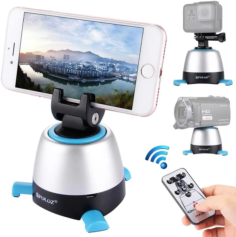 AECAM - سر سه پایه چرخان الکترونیکی 360 درجه با کنترل از راه دور، مناسب برای تلفن های هوشمند، دوربین های GOPRO و DSLR (قرمز - بسته بندی خرده فروشی) AECAM - سر سه پایه چرخان الکترونیکی 360 درجه با کنترل از راه دور، مناسب برای تلفن های هوشمند، دوربین های GOPRO و DSLR (قرمز - بسته بندی خرده فروشی)