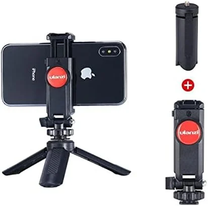 نگهدارنده گوشی قابل تنظیم ULANZIs ST-06 با پیچ 1/4 و مانت کفشک دار، مناسب برای فیلمبرداری ولاگ با دوربین DSLR و گوشی های هوشمند (همراه با سه پایه کوچک) نگهدارنده گوشی قابل تنظیم ULANZIs ST-06 با پیچ 1/4 و مانت کفشک دار، مناسب برای فیلمبرداری ولاگ با دوربین DSLR و گوشی های هوشمند (همراه با سه پایه کوچک)