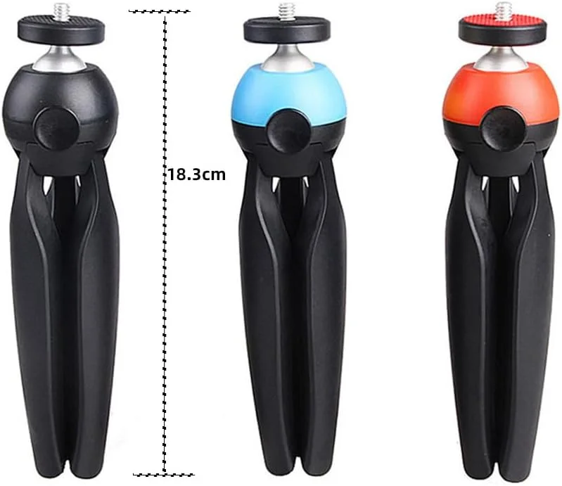 AECAM - سه پایه رومیزی کوچک با نگهدارنده چند حالته برای تلفن های همراه، مناسب استند، پخش زنده، ولاگ و وبلاگ نویسان ویدئویی (سه پایه مشکی) AECAM - سه پایه رومیزی کوچک با نگهدارنده چند حالته برای تلفن های همراه، مناسب استند، پخش زنده، ولاگ و وبلاگ نویسان ویدئویی (سه پایه مشکی)