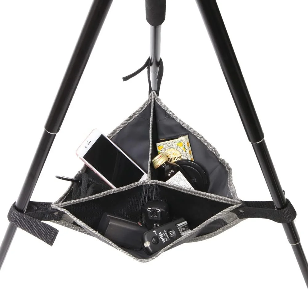 AECAM - پیشبند ابزار کیسه سنگی توری برای سه پایه، ابزار وزنه تعادل پایداری پایه نور برای استودیو عکاسی در فضای باز (مشکی) AECAM - پیشبند ابزار کیسه سنگی توری برای سه پایه، ابزار وزنه تعادل پایداری پایه نور برای استودیو عکاسی در فضای باز (مشکی)