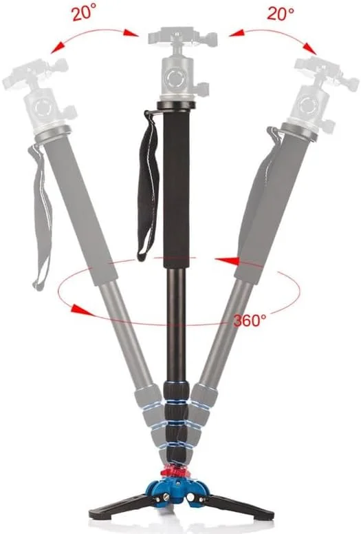تک پایه دوربین آلومینیومی 1650 میلی متری AECAM مدل +M-1 به همراه پایه سه شاخه برای دوربین های کانن، نیکون و DSLR تک پایه دوربین آلومینیومی 1650 میلی متری AECAM مدل +M-1 به همراه پایه سه شاخه برای دوربین های کانن، نیکون و DSLR