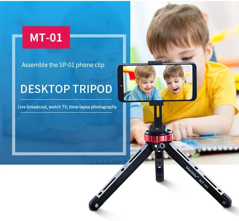 AECAM - سه پایه رومیزی Manbilys MT01 برای تلفن های هوشمند، دوربین های DSLR، آلومینیوم CNC، گیره نگهدارنده تلفن، سر توپی، سه پایه رومیزی کوچک قابل حمل (MT01) AECAM - سه پایه رومیزی Manbilys MT01 برای تلفن های هوشمند، دوربین های DSLR، آلومینیوم CNC، گیره نگهدارنده تلفن، سر توپی، سه پایه رومیزی کوچک قابل حمل (MT01)