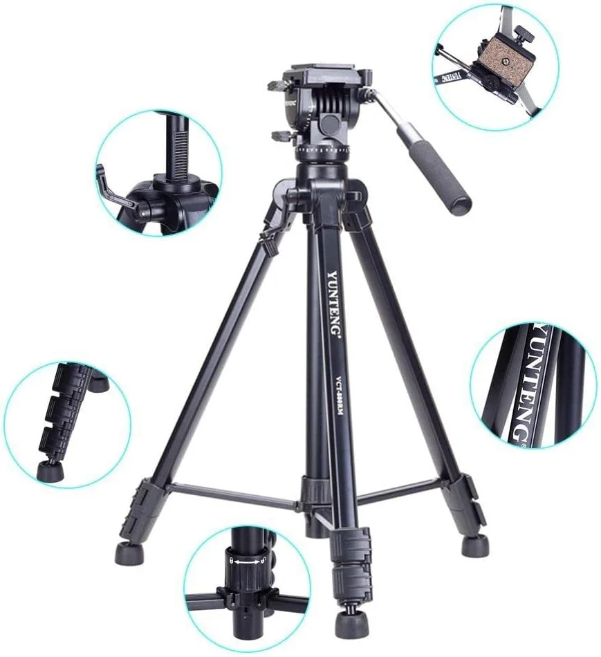 AECAM - کیت سه پایه Yunteng 880 مدل VCT-880 تجهیزات دوربین فیلمبرداری میکرو، سه پایه دوربین AECAM - کیت سه پایه Yunteng 880 مدل VCT-880 تجهیزات دوربین فیلمبرداری میکرو، سه پایه دوربین