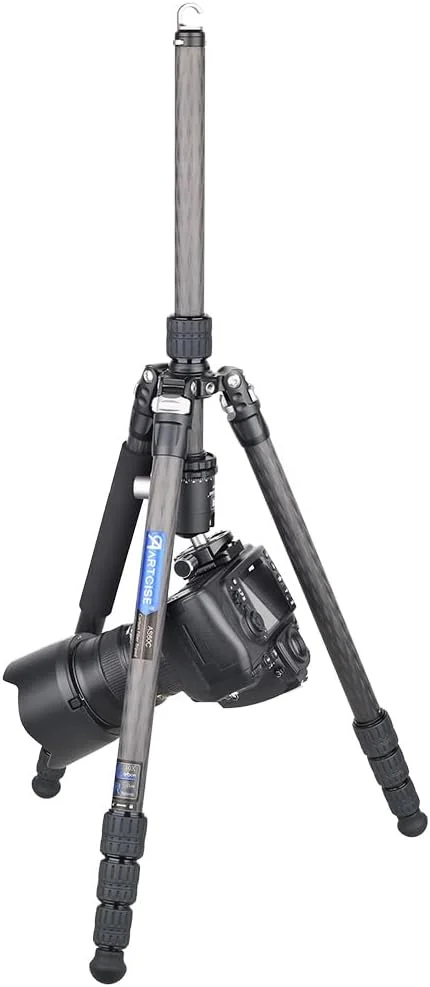 AECAM - سه پایه و تک پایه های دوربین DSLR، تلفن همراه، فیبر کربنی انعطاف پذیر، سه پایه و تک پایه حرفه ای با سر توپی مدل AS60C (استاندارد)