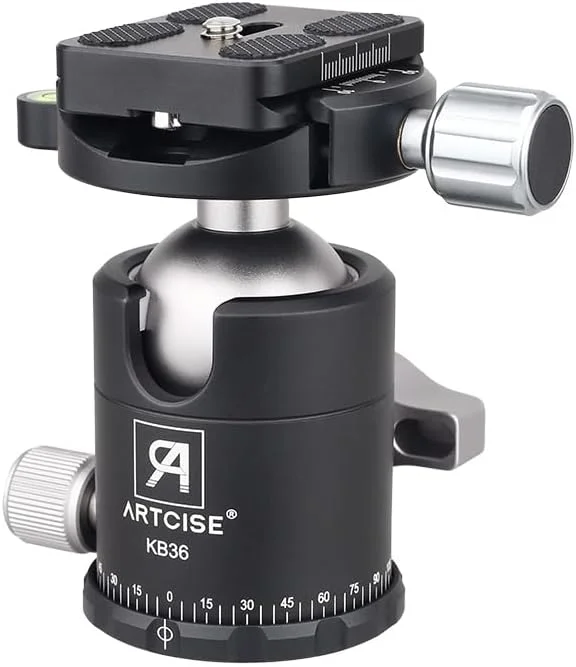 AECAM - سه پایه و تک پایه های دوربین DSLR، تلفن همراه، فیبر کربنی انعطاف پذیر، سه پایه و تک پایه حرفه ای با سر توپی مدل AS60C (استاندارد)